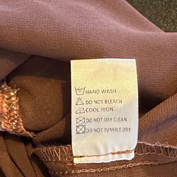 Olivaceous Bohemian Brown Floral Patterned Women's Babydoll Mini Dress/Romper - Picture 13 of 13